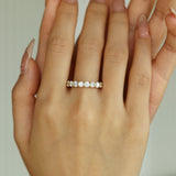 "The Infinite Bond" 3 Carats Prong Setting Eternity Diamond Band Ring in 14K Solid Gold