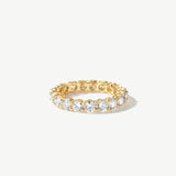 "The Infinite Bond" 3 Carats Prong Setting Eternity Diamond Band Ring in 14K Solid Gold