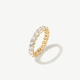 "The Infinite Bond" 3 Carats Prong Setting Eternity Diamond Band Ring in 14K Solid Gold