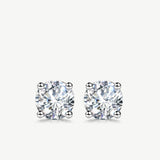 "Essence of Light" Classic Four Prong Lab Grown Solitaire Stud Earrings