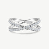 Criss Cross Eternity Lab Grown Diamond Wedding Band