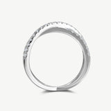 Criss Cross Eternity Lab Grown Diamond Wedding Band