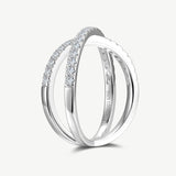 Criss Cross Eternity Lab Grown Diamond Wedding Band