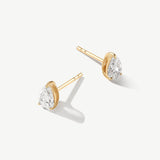 "Essence of Elegance" Pear Shape White Lab Grown Diamond Stud Earrings in 14K Real Gold (0.5-1 Ct. Tw. )