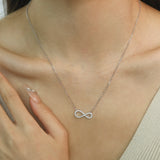 "Endless Light" Infinity Pendant Paved Lab Grown Diamond Necklace