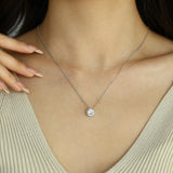 Halo Lab Grown Diamond Pendant Necklace