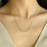 "Glow of Grace" Smile Bar Paved Lab Grown Diamonds Pendant Necklace