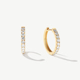 "Circle of Radiance" Lab Grown Diamond Hoop Earrings in 14K Yellow Gold