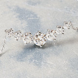 "Wave of Brilliance" Pave Lab Grown Diamonds Curve Bar Pendant Necklace