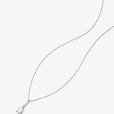 Pear Cut Solitaire Lab-Grown Diamond Pendant Necklace in Platinum