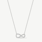 "Endless Light" Infinity Pendant Paved Lab Grown Diamond Necklace