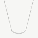 "Glow of Grace" Smile Bar Paved Lab Grown Diamonds Pendant Necklace