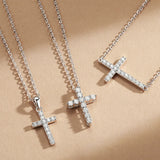 "Cross of Radiance" Prong Setting Lab Grown Diamond Pendant Necklace