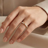 Lab Grown Diamond Infinity & Heart Wedding Band 14K Yellow Gold