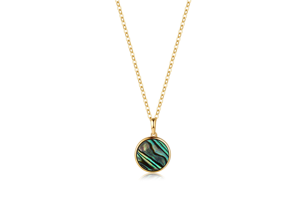 Agvana Round 14K Real Yellow Gold Necklace