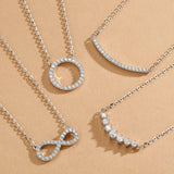 "Wave of Brilliance" Pave Lab Grown Diamonds Curve Bar Pendant Necklace