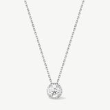 Halo Lab Grown Diamond Pendant Necklace