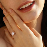 Round Lab Grown Diamond Petite Twisted Vine  Engagement Ring in 14K Gold