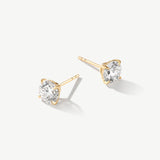 "Radiance Evermore" Four Prong Lab Grown Diamond Stud Earrings in 14K Solid Gold