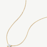 "Refined Radiance" Emerald Cut Lab Grown Diamond Solitaire Necklace in 14K Gold