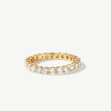 "The Infinite Bond" 1.17 Carats Prong Setting Eternity Diamond Band Ring in 14K Solid Gold