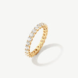 "The Infinite Bond" 1.17 Carats Prong Setting Eternity Diamond Band Ring in 14K Solid Gold