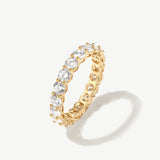 "The Infinite Bond" 3 Carats Prong Setting Eternity Diamond Band Ring in 14K Solid Gold
