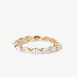 "Light of Being" Marquise Eternity Diamond Band in 14K Solid Gold