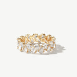 "Circle of Wholeness" Eternity Fancy Cut Diamond Band in 14K Solid Gold
