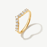 "The Eternal Arc" 14K Yellow Gold Pave Diamond Band