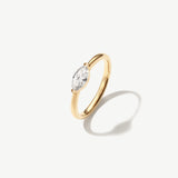 "Core of Brilliance" Solitaire Marquise Shape Diamond Ring in 14K Solid