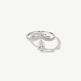 "Forever Yours" Fancy Pear Shape Diamond Engagement Ring in 14K Solid Gold