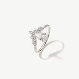 "Forever Yours" Fancy Pear Shape Diamond Engagement Ring in 14K Solid Gold