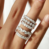 Pear Cut Diamond Half Coverage Wedding Band Ring in Sterling Silver