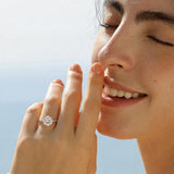 Round Lab Grown Diamond Petite Twisted Vine  Engagement Ring in 14K Gold