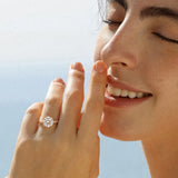 Round Lab Grown Diamond Petite Twisted Vine  Engagement Ring in 14K Gold