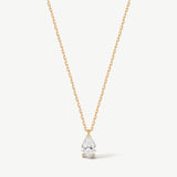 "Essence of Elegance" Pear Shape Lab Grown Diamond Solitaire Necklace in 14K Solid Gold (0.5 Carat)