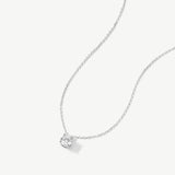 "Essence of Light" Round Brilliant Lab Grown Diamond Solitaire Pendant Necklace in 14K Gold