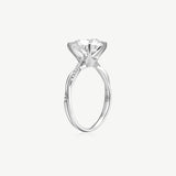Round Lab Grown Diamond Petite Twisted Vine  Engagement Ring in 14K Gold
