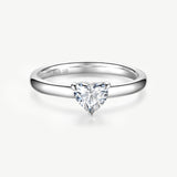 "The Eternal Knot" Heart Shape Lab Grown Diamond Solitaire Engagement Ring in Sterling Silver