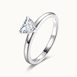 "The Eternal Knot" Heart Shape Lab Grown Diamond Solitaire Engagement Ring in Sterling Silver