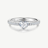 "Radiant Muse" Heart-Cut Engagement Ring Sterling Silver