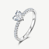 "Radiant Muse" Heart-Cut Engagement Ring Sterling Silver