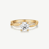 "Symphony of Vows" Engagement Promise Ring in Gold Vermeil
