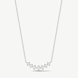 "Wave of Brilliance" Pave Lab Grown Diamonds Curve Bar Pendant Necklace