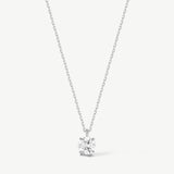 "Pure Brilliance" Round Lab Grown Diamond Solitaire Necklace in 14K Solid Gold