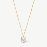 "Essence of Light" Round Brilliant Lab Grown Diamond Solitaire Pendant Necklace in 14K Gold