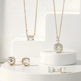 "Refined Radiance" Emerald Cut Lab Grown Diamond Solitaire Necklace in 14K Gold