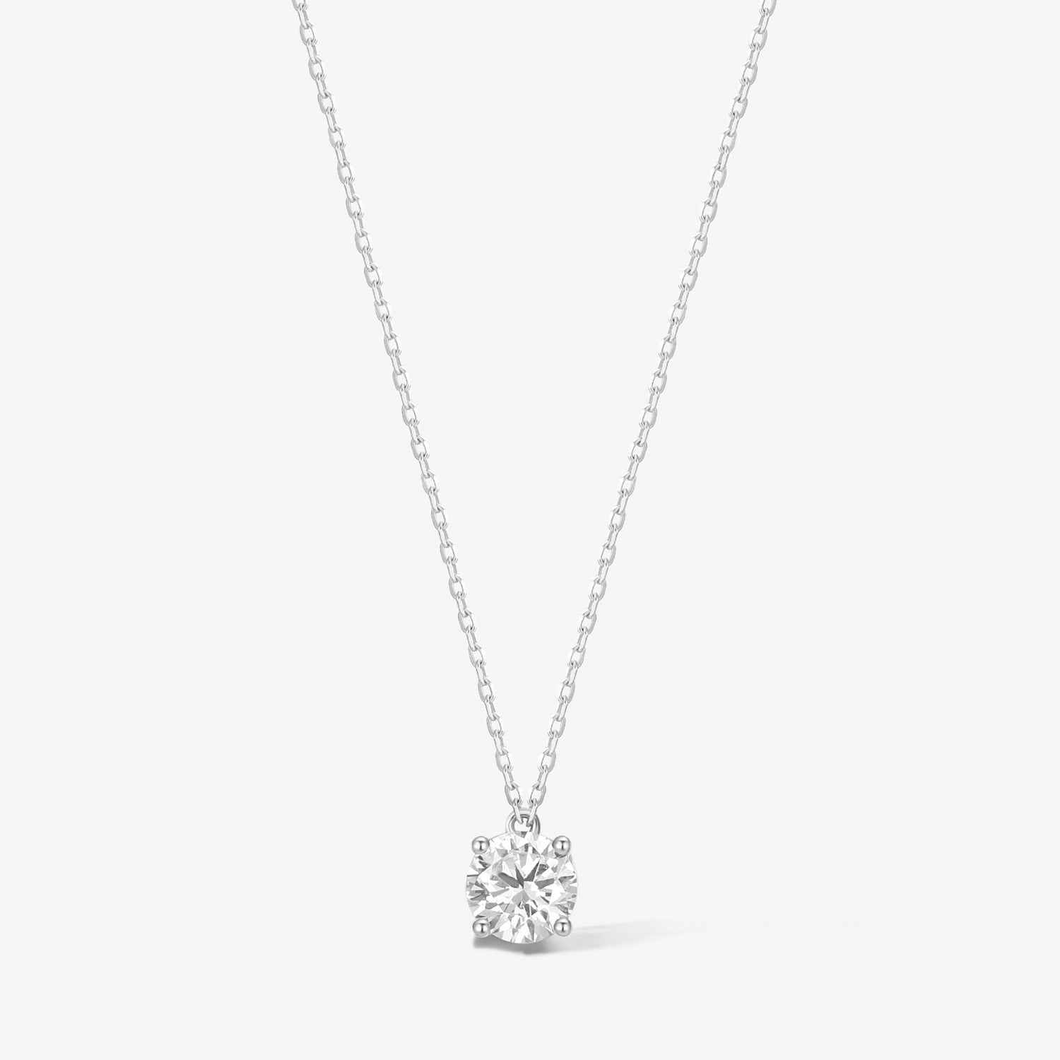 "Essence of Light" Round Brilliant Lab Grown Diamond Solitaire Pendant Necklace in 14K Gold
