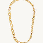 Asymmetrical Gold Link Bead Chain Necklace For Women Image丨Agvana Jewelry